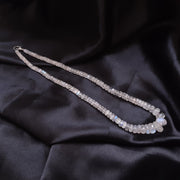 Rainbow Moonstone Necklace: Oval Beads 2mm